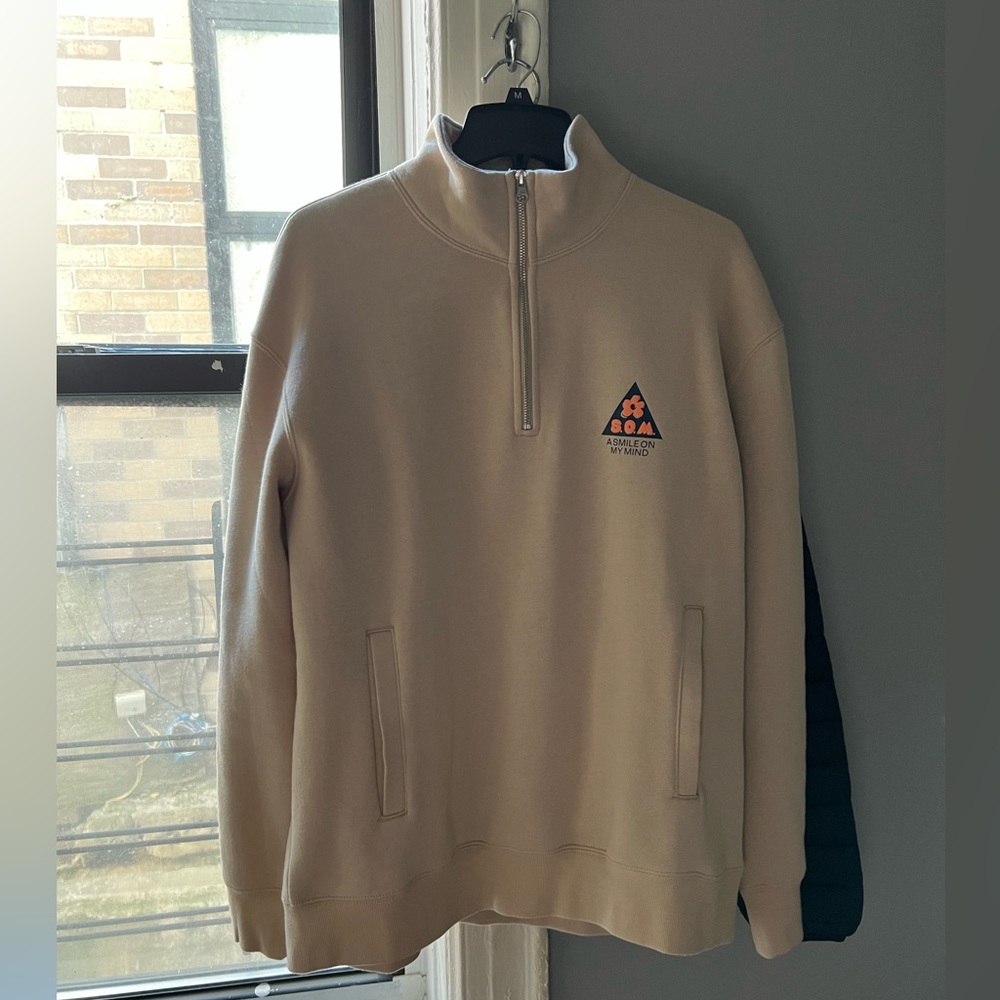 Relaxed Fit Half Zipped Sweatshirt